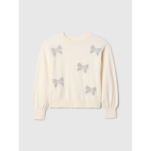 갭 Gap Kids Relaxed Cable-Knit Heart Sweater