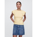 Gap Ribbed Flutter Sleeve T-Shirt