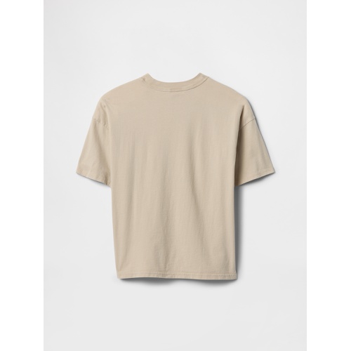 갭 Gap Kids Relaxed Washed Crewneck T-Shirt