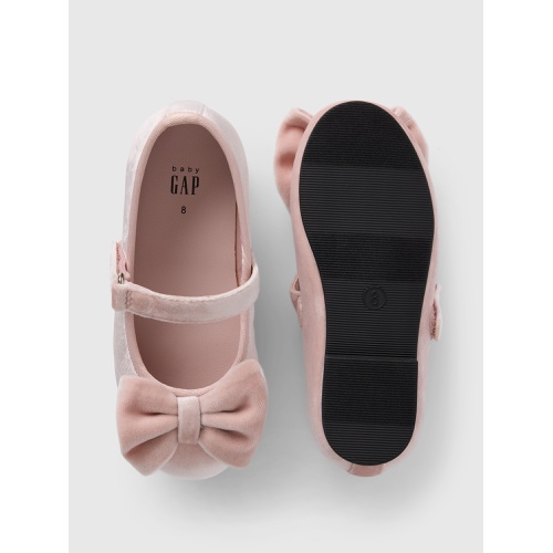 갭 Gap Baby & Toddler Velvet Mary Jane Flats