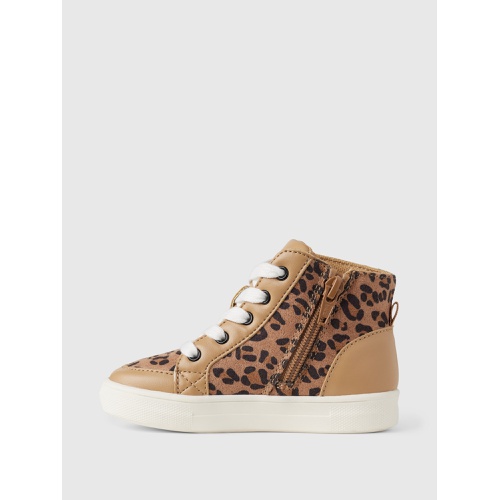 갭 Gap Baby & Toddler Leopard High-Top Sneakers