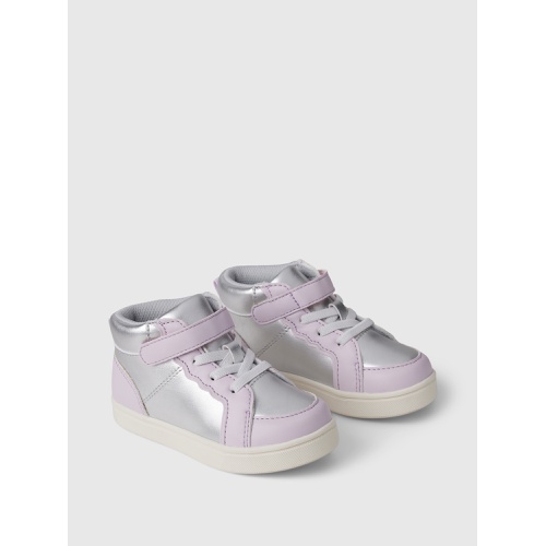 갭 Gap Baby & Toddler Metallic High-Top Sneakers