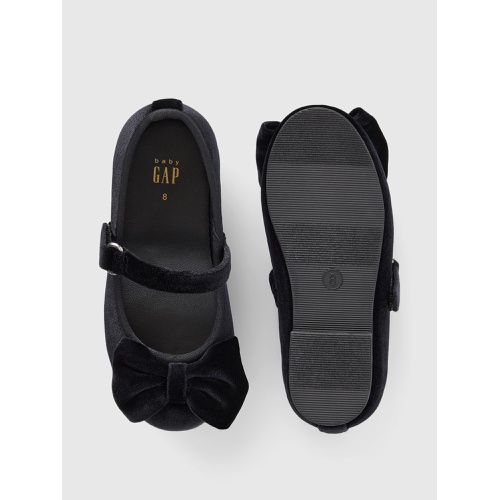 갭 Gap Baby & Toddler Velvet Mary Jane Flats