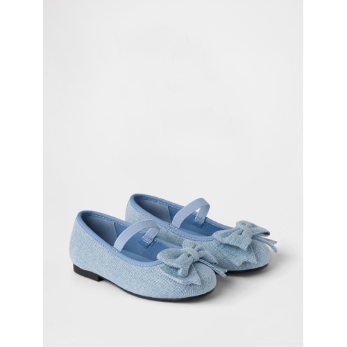 갭 Gap Baby & Toddler Denim Ballet Flats