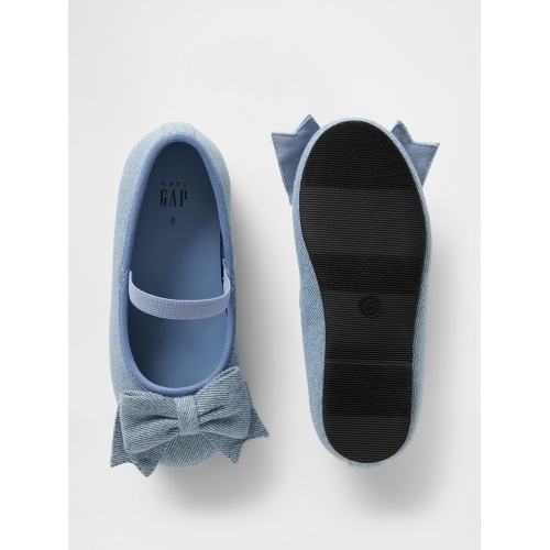 갭 Gap Baby & Toddler Denim Ballet Flats