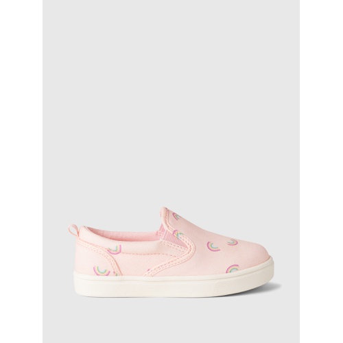 갭 Gap Baby & Toddler Rainbow Slip-On Sneakers