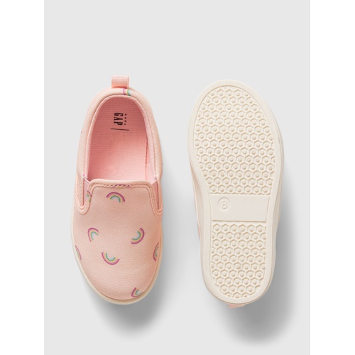 갭 Gap Baby & Toddler Rainbow Slip-On Sneakers