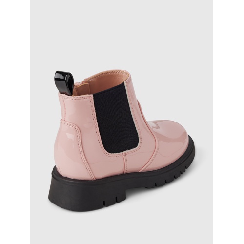 갭 Gap Baby & Toddler Vegan Patent Leather Chelsea Boots