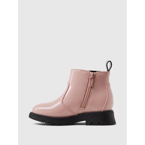 갭 Gap Baby & Toddler Vegan Patent Leather Chelsea Boots