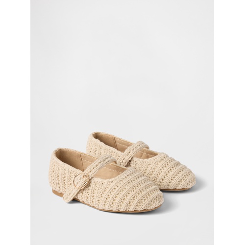 갭 Gap Toddler Crochet Mary Jane Flats