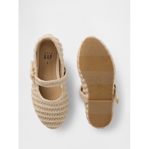 갭 Gap Toddler Crochet Mary Jane Flats
