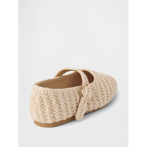 갭 Gap Toddler Crochet Mary Jane Flats