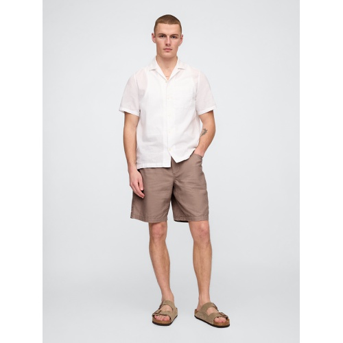 갭 Gap 9 Linen-Cotton Easy Shorts