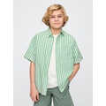 Gap Kids Linen-Cotton Relaxed Shirt
