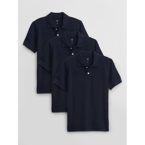 갭 Kids Uniform Pique Polo Shirt (3-Pack)