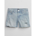 Kids Mid Rise Midi Denim Shorts