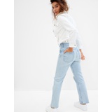 High Rise Destructed 90s Original Straight Jeans