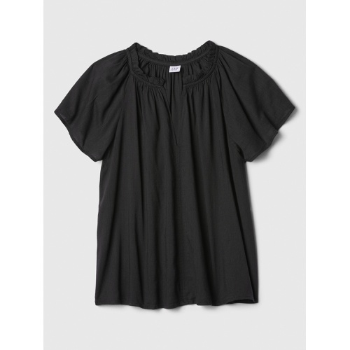 갭 Splitneck Flutter Sleeve Top