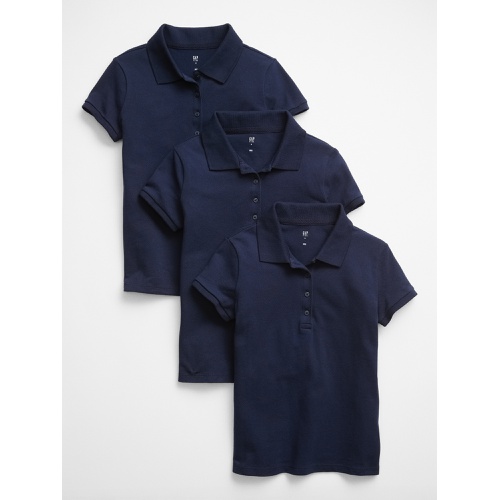 갭 Kids Uniform Stretch Pique Polo Shirt (3-Pack)