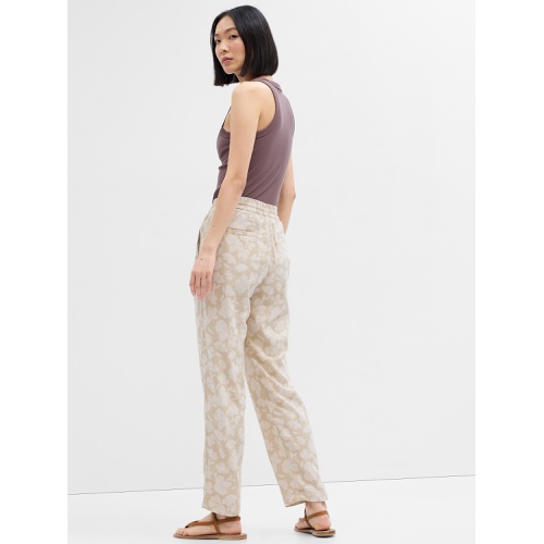 갭 Linen Print Easy Pants