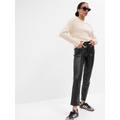 High Rise Vintage Slim Vegan-Leather Pants