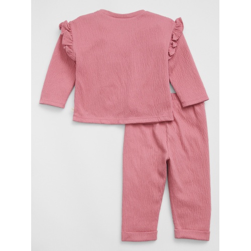 갭 Baby Ruffle Two-Piece Outfit Set