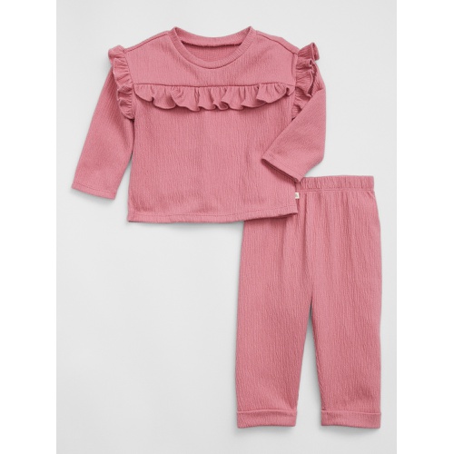 갭 Baby Ruffle Two-Piece Outfit Set