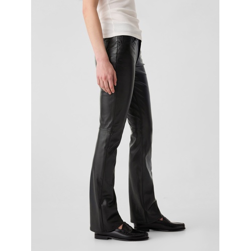 갭 Mid Rise Baby Boot Vegan-Leather Pants