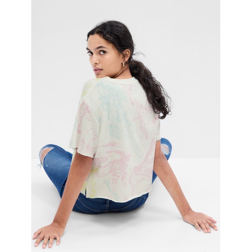 갭 Elbow-Length Sleeve Print Sweatshirt