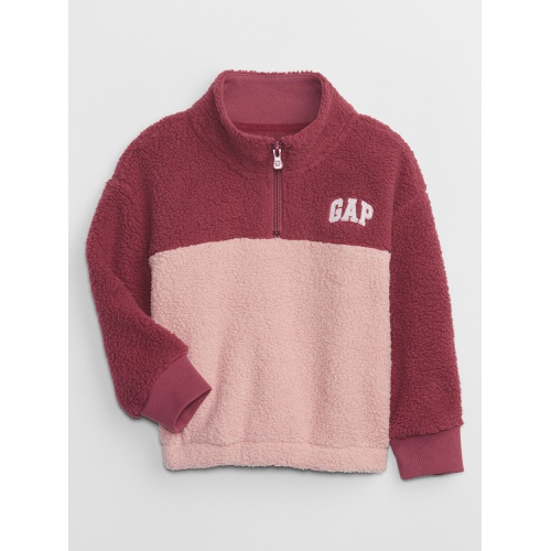 갭 babyGap Recycled Logo Quarter-Zip Sweatshirt