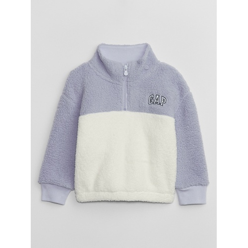 갭 babyGap Recycled Logo Quarter-Zip Sweatshirt