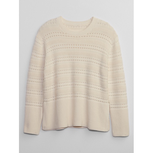 갭 Relaxed Mixed-Stitch Tunic Sweater