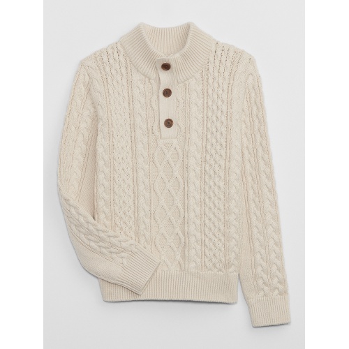 갭 Kids Cable-Knit Mockneck Sweater