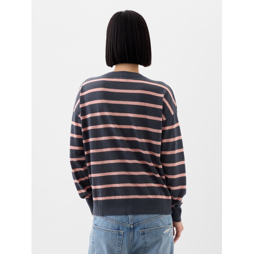 갭 Linen-Blend Crewneck Sweater