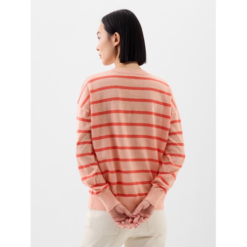 갭 Linen-Blend Crewneck Sweater