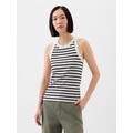 Ribbed High Neck Tank