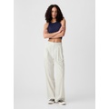 Easy Wide-Leg Linen-Blend Trousers