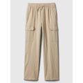 Kids Linen-Blend Pull-On Cargo Pants