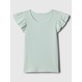 Kids Ribbed Flutter Sleeve T-Shirt