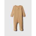 Baby Ribbed Two-Way Zip One-Piece