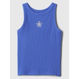 Kids Ribbed High Neck Tank