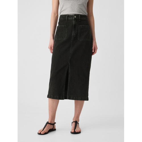 갭 Denim Midi Pencil Skirt