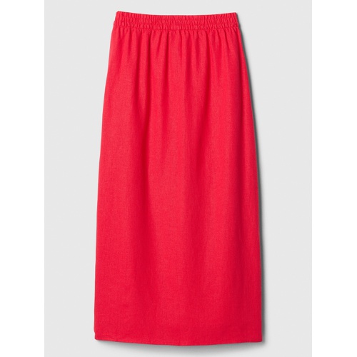 갭 Linen-Blend Midi Slip Skirt