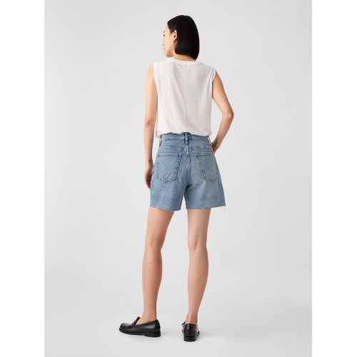 갭 5.5 High Rise Vintage Midi Denim Shorts