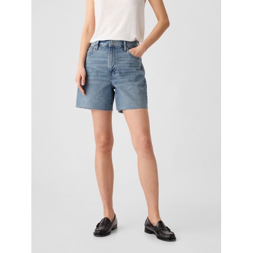 갭 5.5 High Rise Vintage Midi Denim Shorts