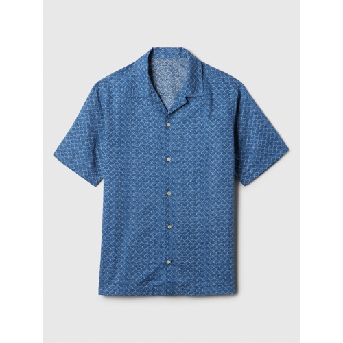 갭 Linen-Blend Vacay Shirt in Standard Fit