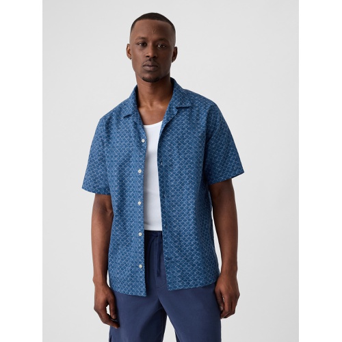 갭 Linen-Blend Vacay Shirt in Standard Fit