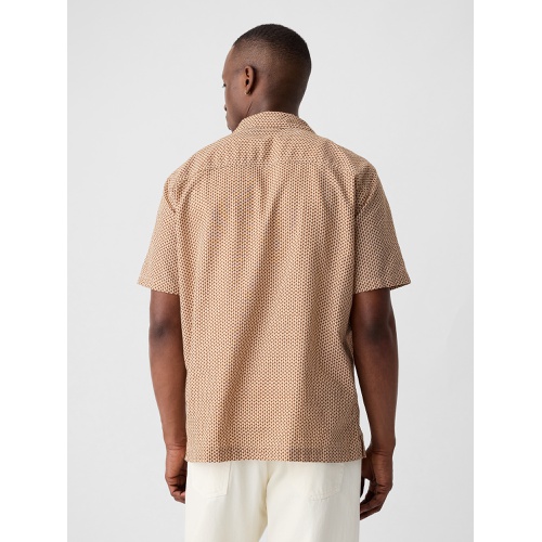 갭 Linen-Blend Vacay Shirt in Standard Fit