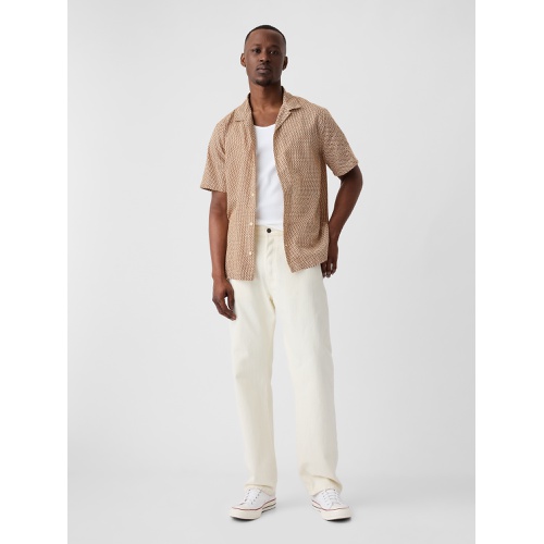 갭 Linen-Blend Vacay Shirt in Standard Fit