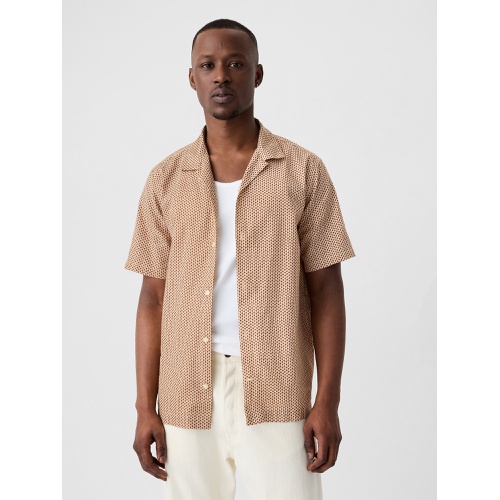 갭 Linen-Blend Vacay Shirt in Standard Fit